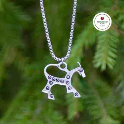 Viikinki kaulakoru hevonen Amuletti koru Futhark riimut Pakana kauppa Koru lahjaksi Kaulakoru symboli