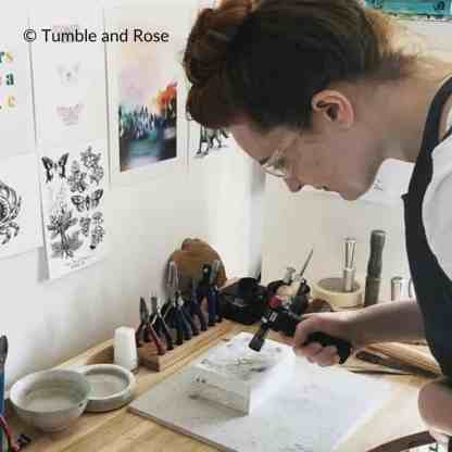 Tumble & Rose käsintehdyt hopeakorut