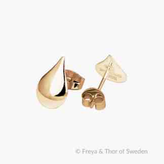 Freya & Thor of Sweden Tear of Freya Korvakorut Min kullattu hopea Mytologia korut Freya jumalatar Viikinki korut Pakana kauppa Käsintehdyt hopeakorut