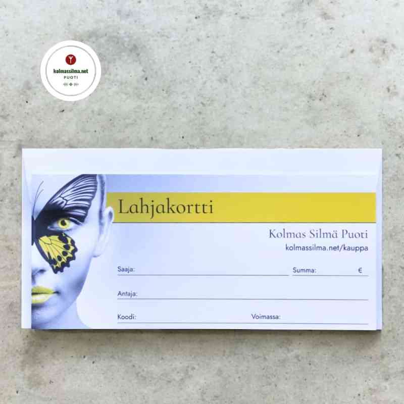 Lahjakortti Kolmas Silmä Puoti Keltainen perhonen