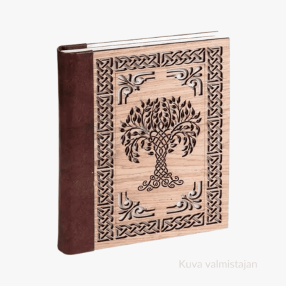 Nahkainen muistikirja Tree Of Life Elämänpuu läpileikatulla kannella