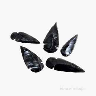 Musta Obsidiaani Nuolenkärki Kivet ja kristallit Puolijalokivet Voimakivet