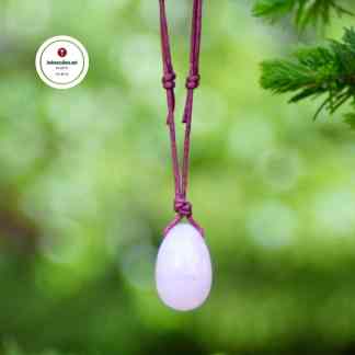 Ruusukvartsi Muna Kaulakoru Voimakivikoru Ruusukvartsi riipus Kivikauppa netissä