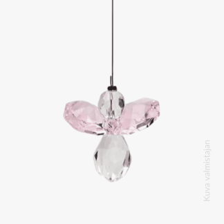 Aurinkosieppari Guardian Angel Ruusukvartsi Ikkunakristallit Suojelusenkeli sisustus