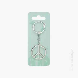 Avaimenperä Peace Rauhanmerkki Symboli laukkukoru Lahja ystävälle