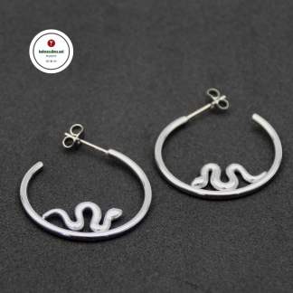 Korvarenkaat Käärme Korvakorut ruostumatonta terästä Lilas de Seine ranskalaiset teräskorut