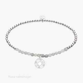 Natural Beauty Kivirannekoru Rainbow Labradoriitti Mandala of Love symboli Joustava rannekoru Voimakivikoru Naisten rannekorut netistä Korulahja naiselle