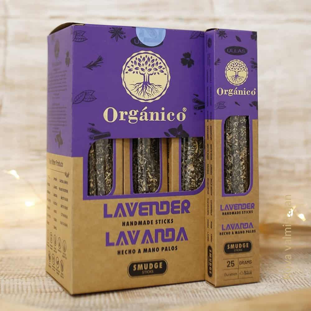 Smudge Sticks Suitsuketikut Laventeli Ullas Organico Käsintehdyt luonnonmukaiset suitsukkeet