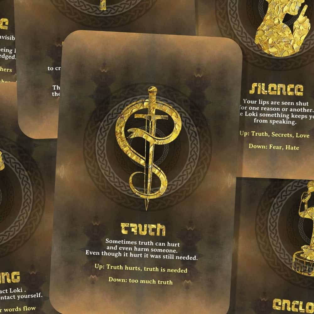 Oraakkelikortit Loki Oracle Nordic Mythology Viikinki kortit jumalat Skandinaavinen mytologia oraakkeli