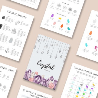 Digitaalinen Planneri Crystal Journal Kivet ja kristallit muistikirja Parantavat kristallit Energiakivet Chakrakivet