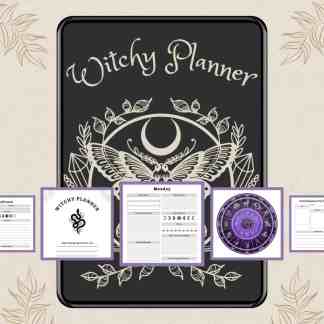 Digitaalinen Planneri Witchy Planner tulostettava Noita journal muistikirja Noitakauppa Noitapuoti Mystiikka kauppa