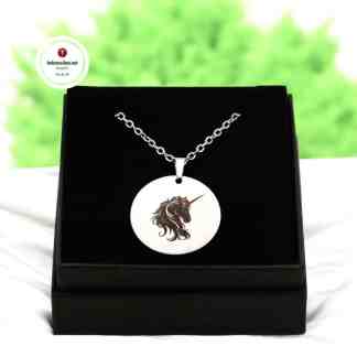 Kaulakoru Yksisarvinen Amuletti ruostumatonta terästä Symbolikorut Kolmas Silmä Jewelry Yksisarvinen voimaeläimenä