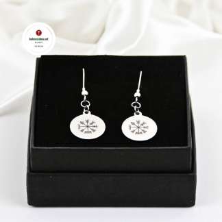 KSJ Korvakorut Vegvisir ruostumatonta terästä Viikinki riimukompassi Riimusymbolit Suojelevat korut Symbolikoru Kolmas Silmä Jewelry