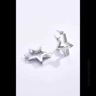 ÉLINE L'ATELIER Korvakorut Tripla Tähti hopeista terästä Korulahja elämäni naiselle Ranskalaiset korut