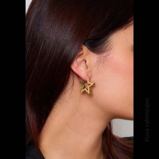 ÉLINE L'ATELIER Korvakorut Tripla Tähti kultaista terästä Korulahja elämäni naiselle Ranskalaiset korut