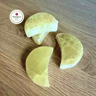 Sitruuna Kalsiitti Puolikuu Kivet ja kristallit Voimakivet merkitykset Kivikauppa netissä Energiakivet Parantavat kristallit Eettisesti louhitut puolijalokivet