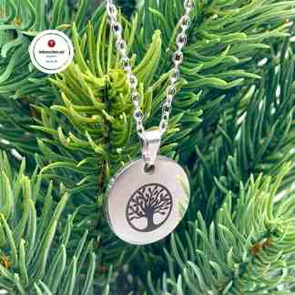 Kaulakoru Elämänpuu Amuletti ruostumatonta terästä Tree of Life symboli Elämänpuu koru Kolmas Silmä Jewelry