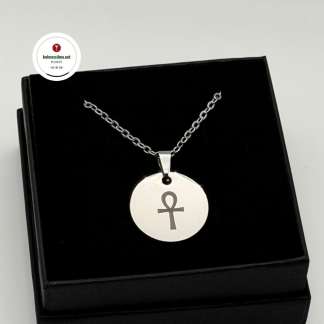 KSJ Kaulakoru Ankh ”Elämän avain” (2 cm) ruostumatonta terästä Käsintehtyjä koruja Korulahja Symbolikorut Kolmas Silmä Jewelry Ankh-riipus Ankh risti merkitys koru