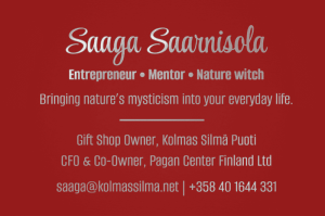 Saaga Saarnisola yrittäjä mentori luonnonnoita
