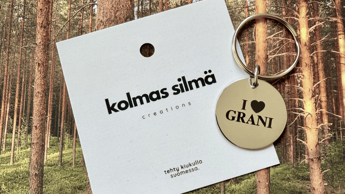 I love Grani avaimenperä Kolmas Silmä Puoti Kauniainen